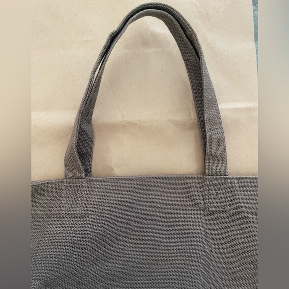 Olive & Hill Large sequin “Happy Everything” 100% Jute Tote. - Picture 9 of 16